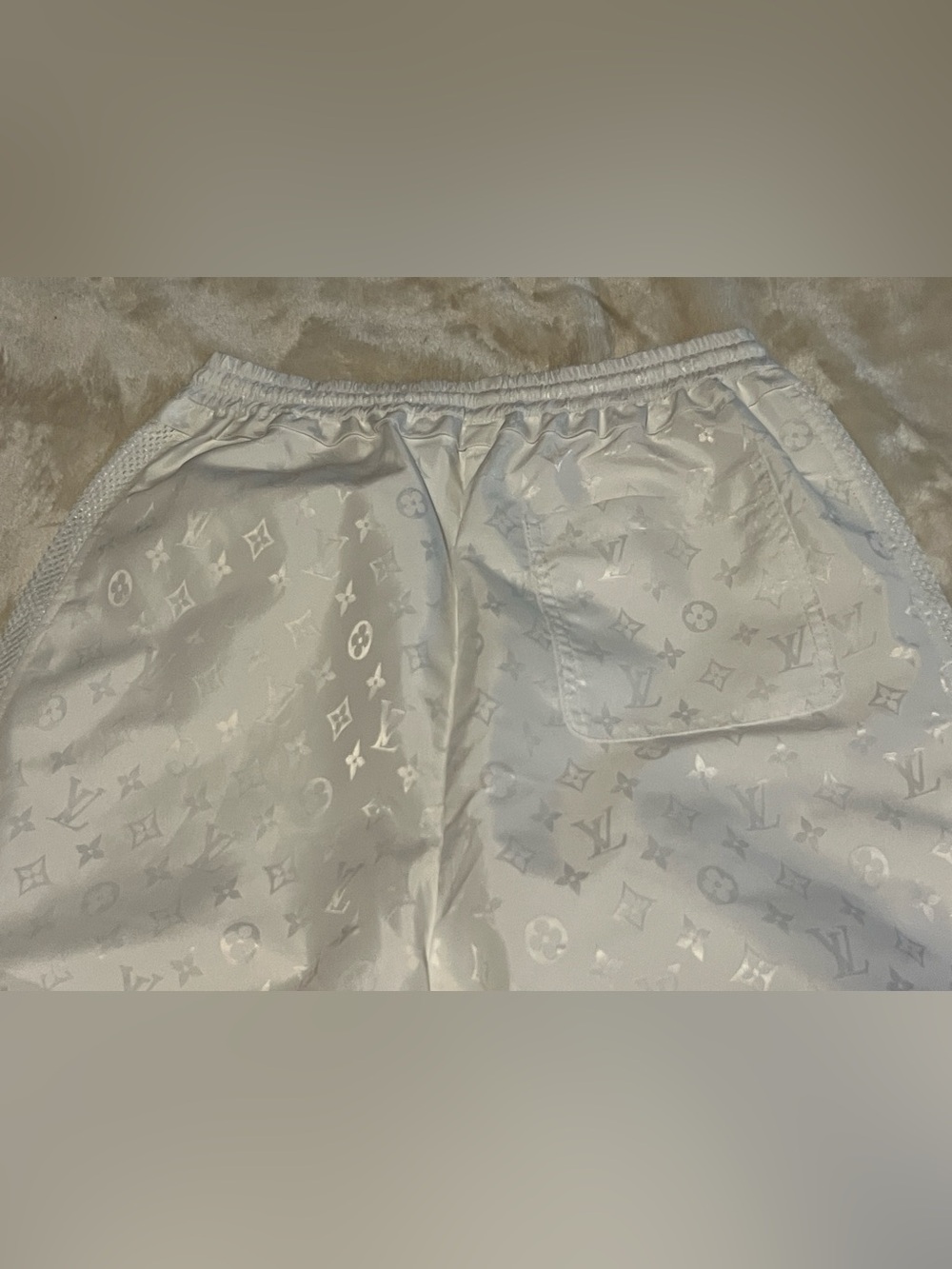 NWOT LOUIS VUITTON 🤍 WHITE NYLON JOGGER SWEATPANT/HOODED ZIP JACKET SET Women L - Picture 8 of 15